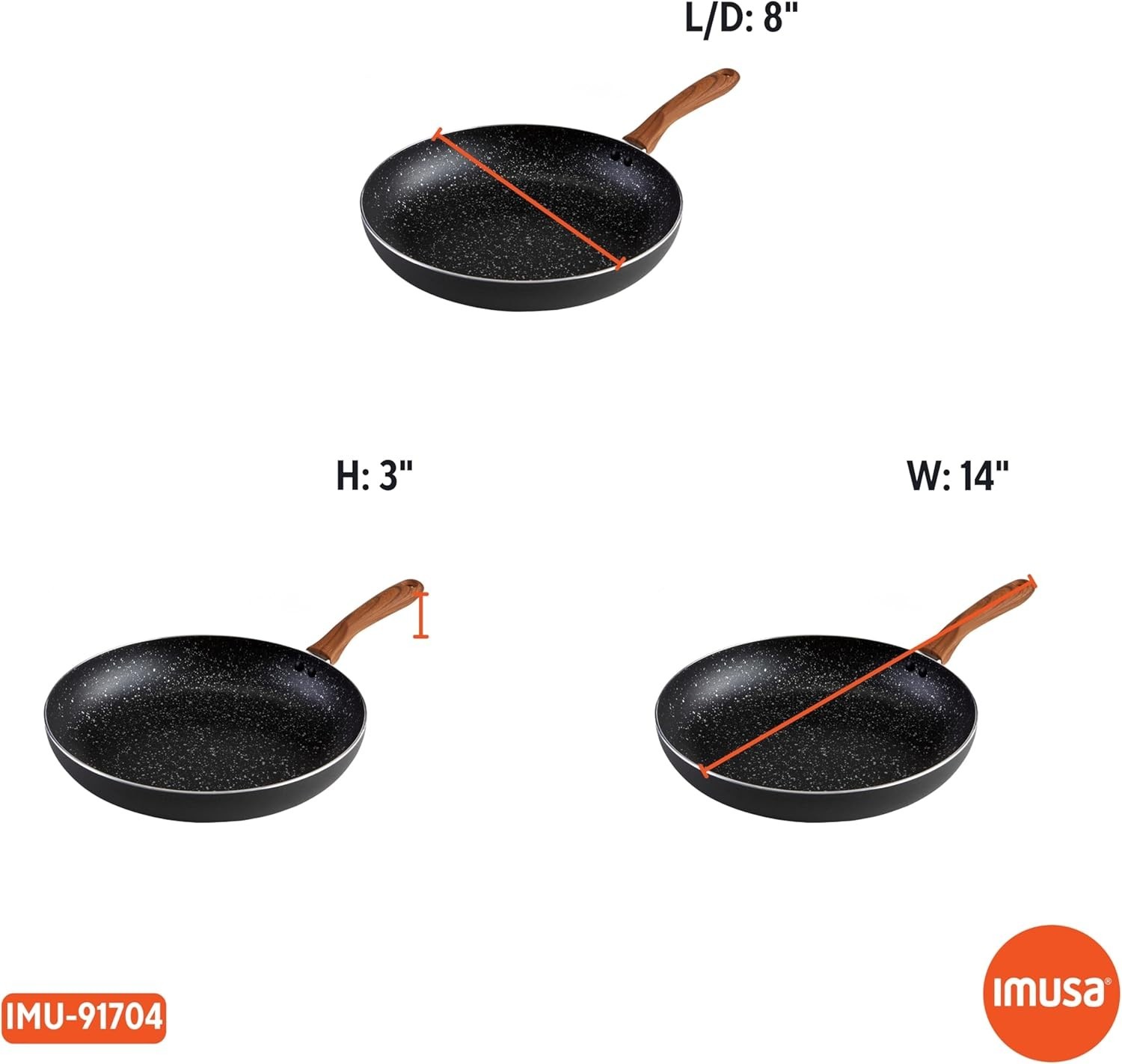Versatile 8-Inch Fry Pan with Woodlook Handle – Ideal for Searing and Sautéing