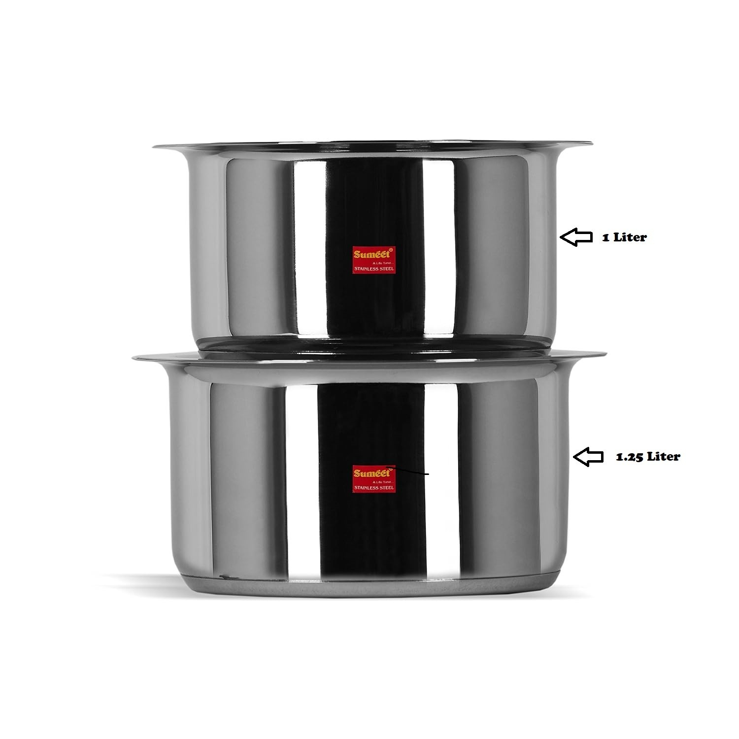 Sumeet Stainless Steel Cookware Set with Lid Dish with Lid Utensils Set Of 2