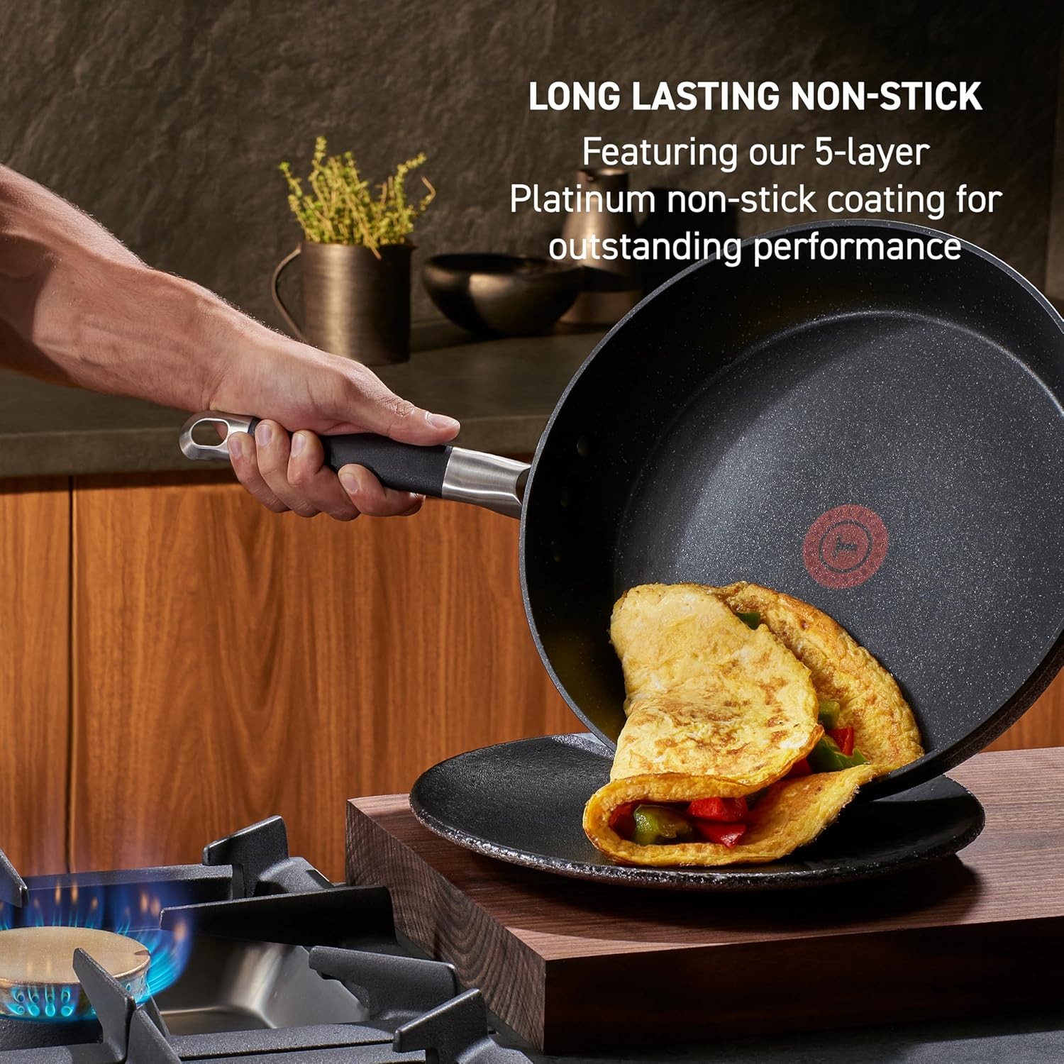 Stone Force Platinum Non Stick Fry Pan 12 Inch, Oven Broiler Safe 400°F, for