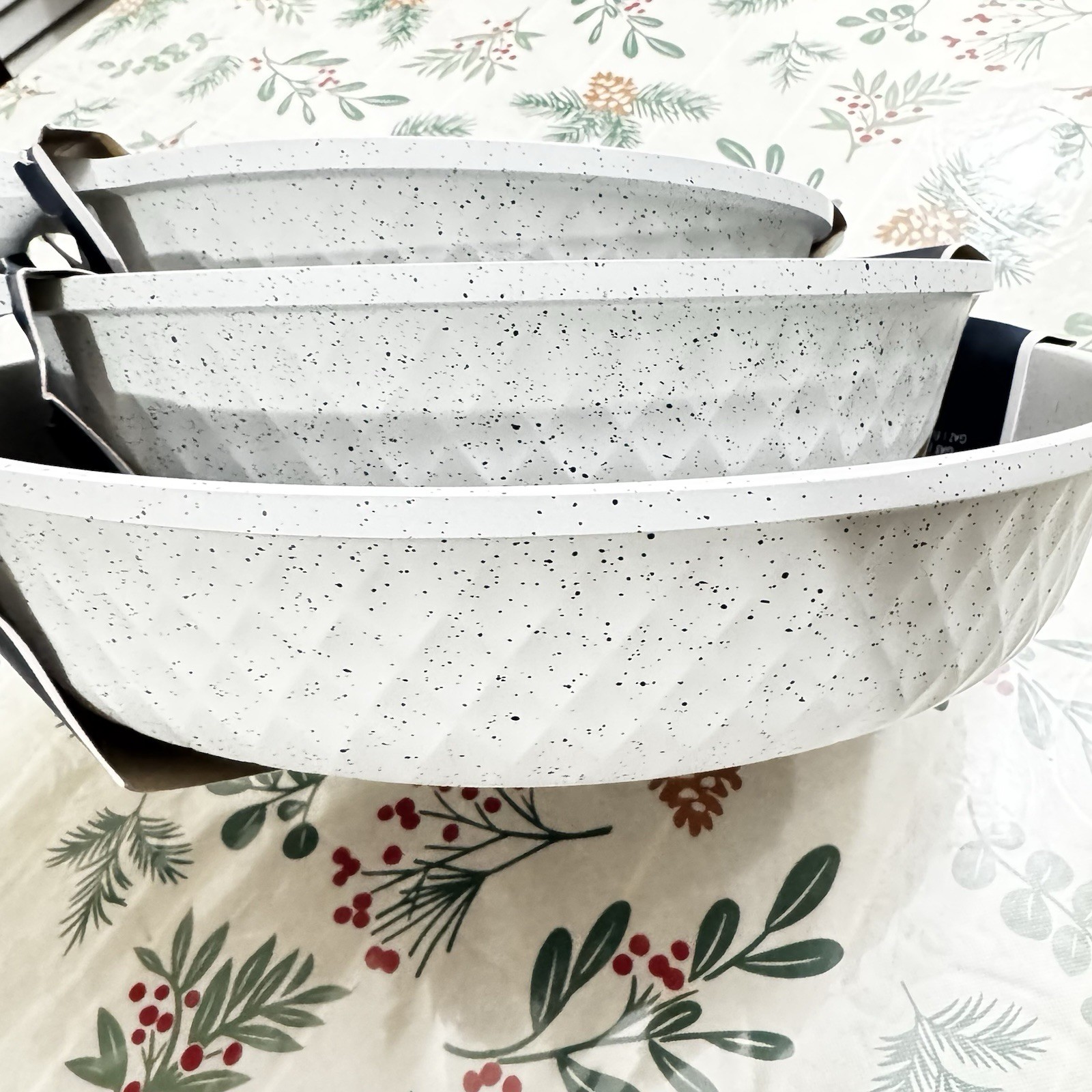 Deane & White D&W Set of 3 Light Grey Skillets Frying Pans 8″ 9.5″ 11″ Cookware
