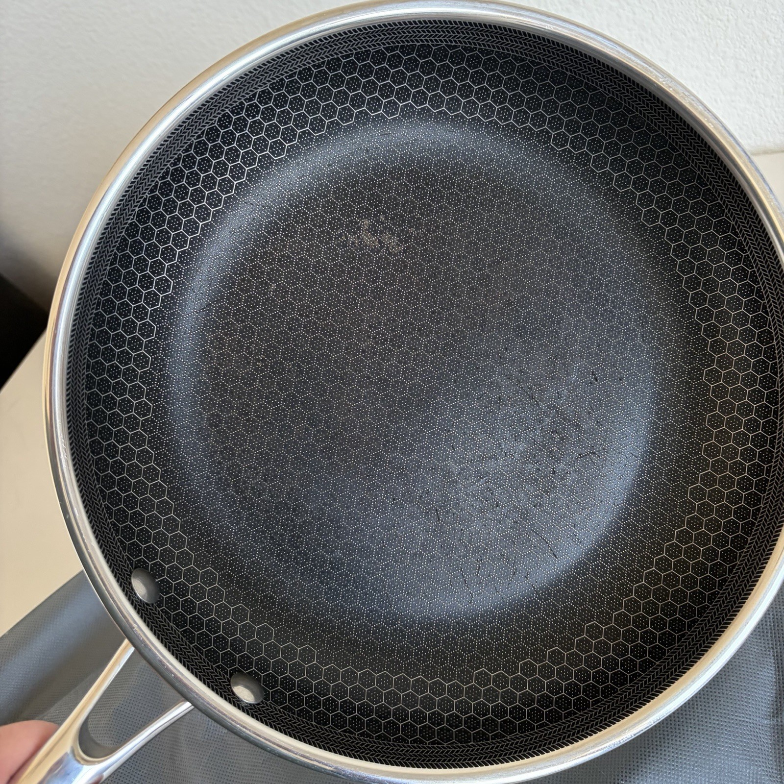 HexClad 10″ FRYING Pan NO Lid Hybrid Non-Stick -Used Good Condition
