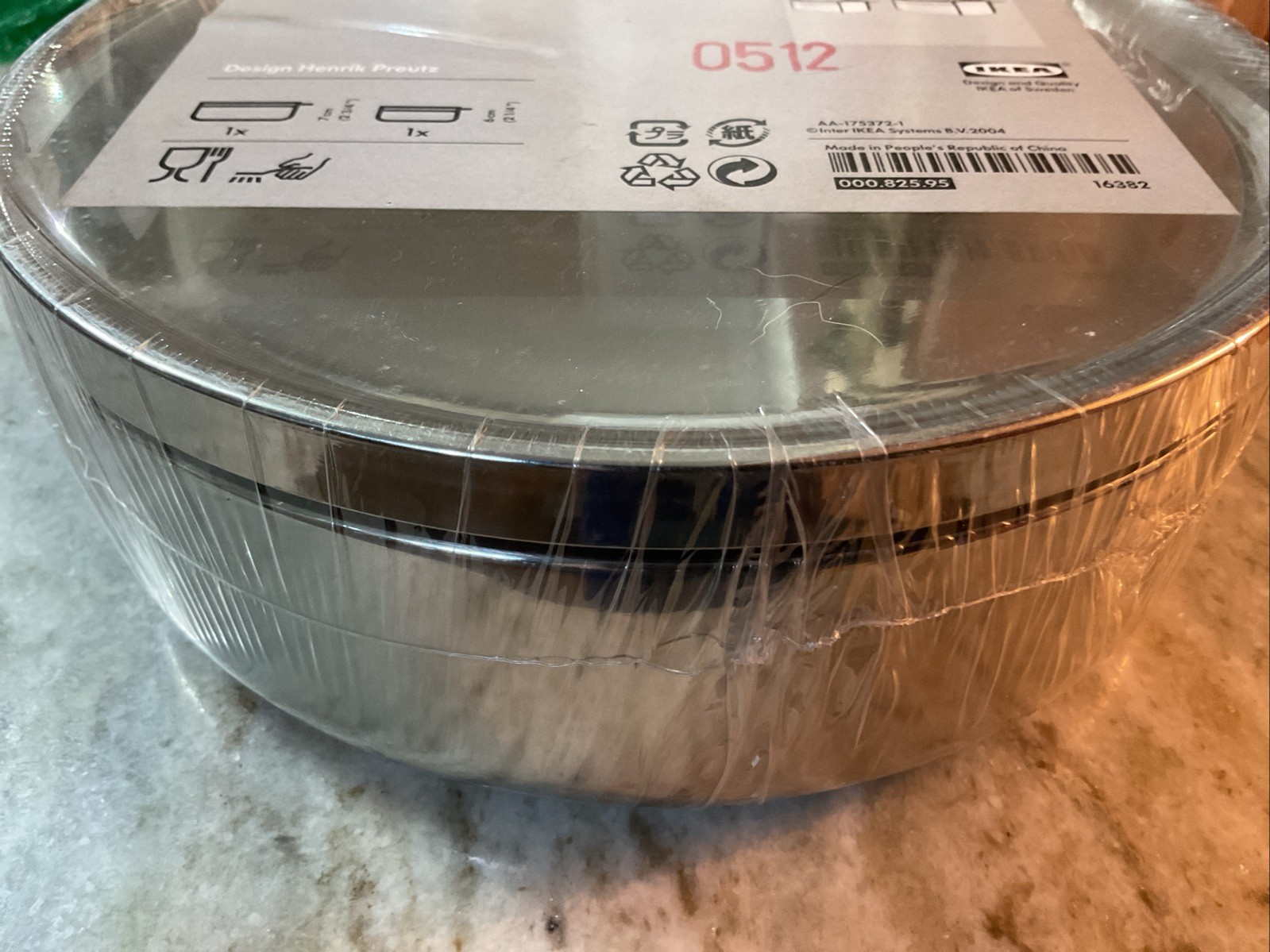 IKEA ARKIV Set of 2 Metal Pots with Lids 7 Cm and 6 Cm Stainless Steel New NIB