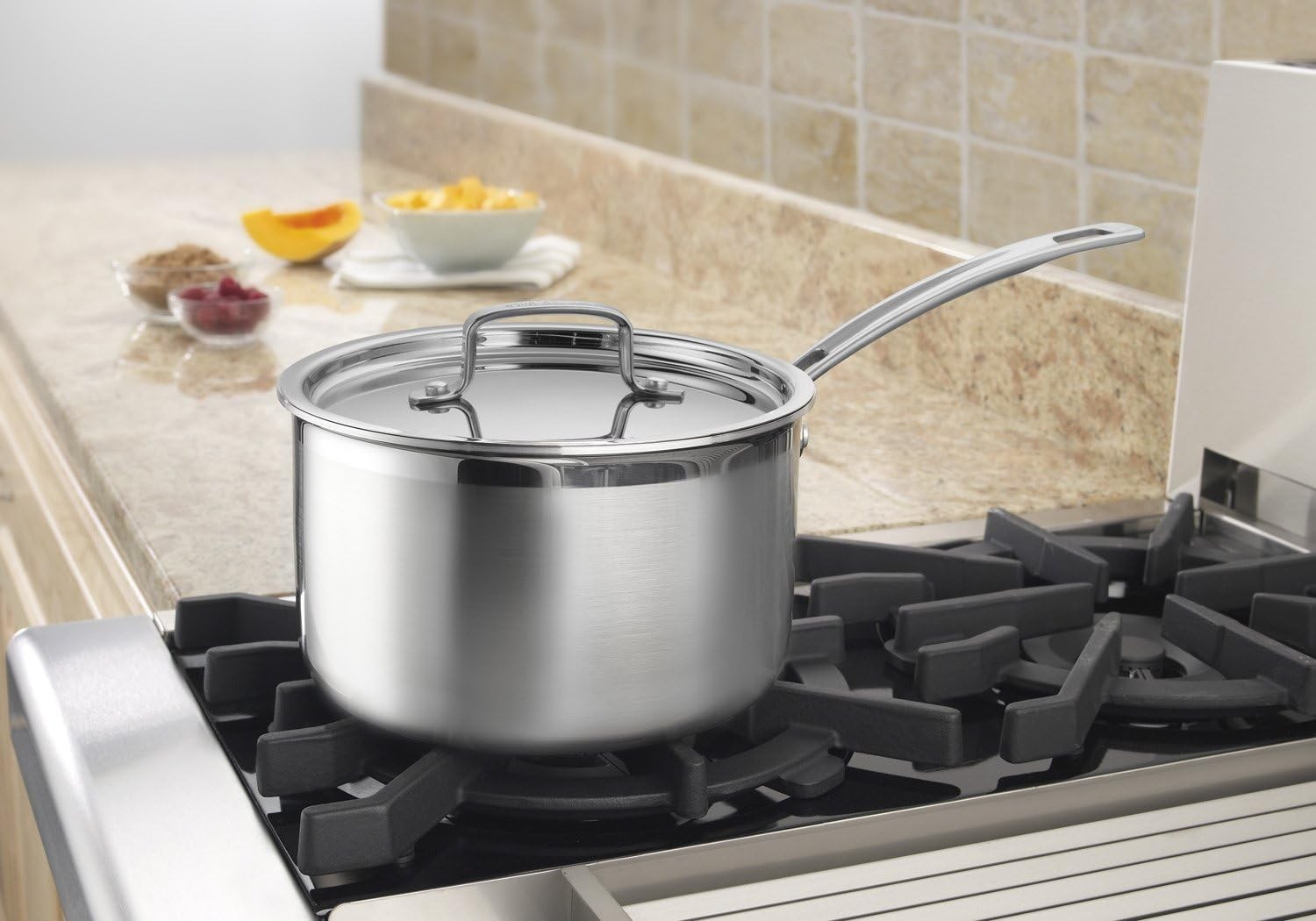 4-Quart Skillet, Stainless Steel Cookware Multiclad Pro Triple Ply Saucepan