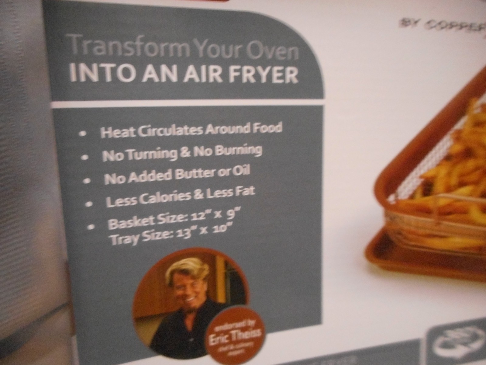 Copper Crisper By Copper Chef As Seen On TV Turns Oven Into Air Fryer
