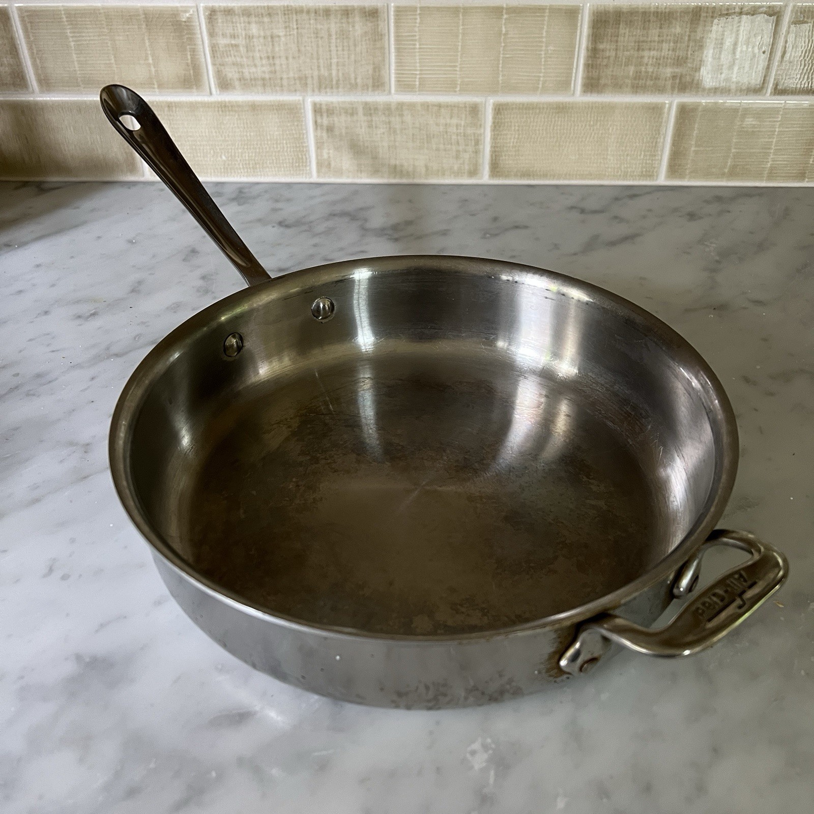 ALL-CLAD Stainless Steel 3qt 11” Inch Frying Pan Sauté Skillet Double Handle
