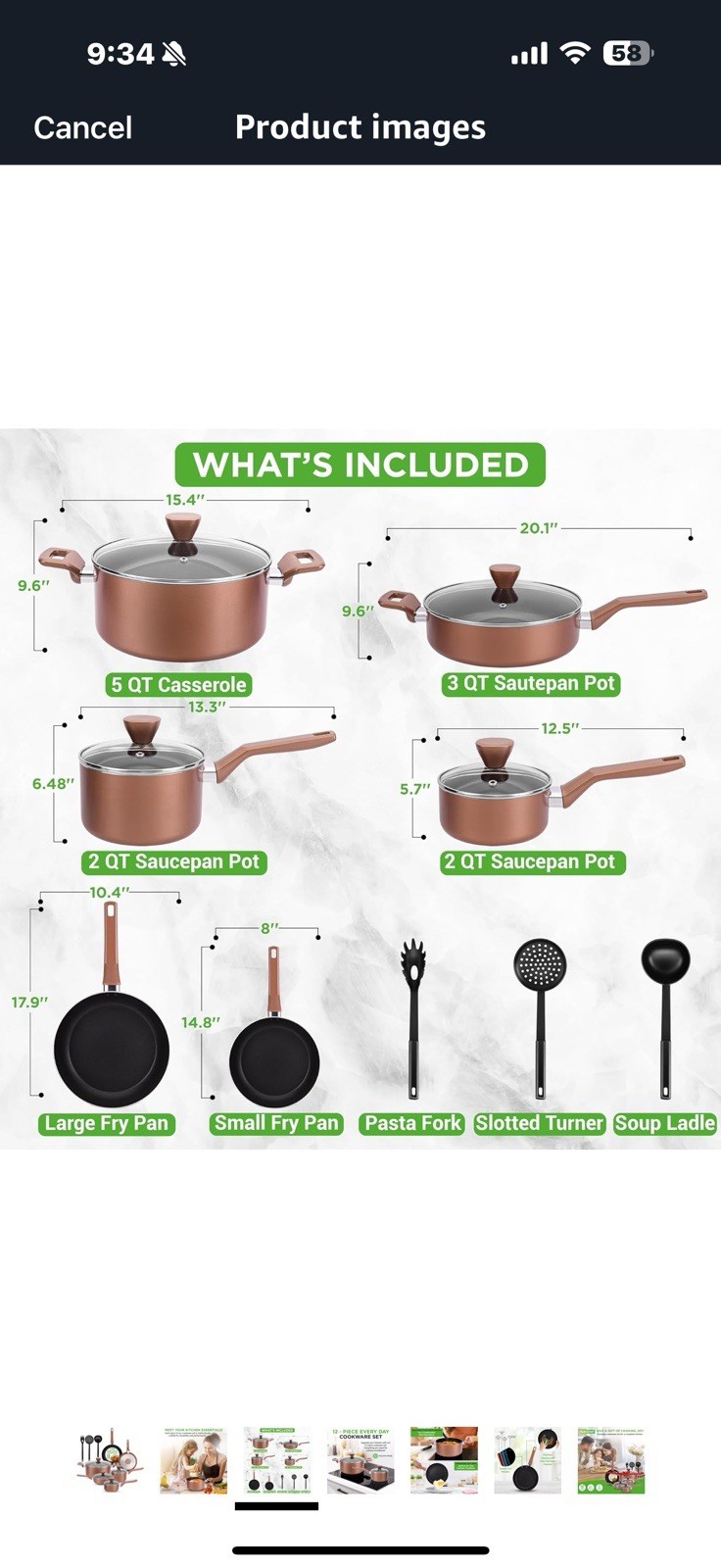 NutriChef 13-Piece Nonstick Kitchen Cookware Set-PTFE