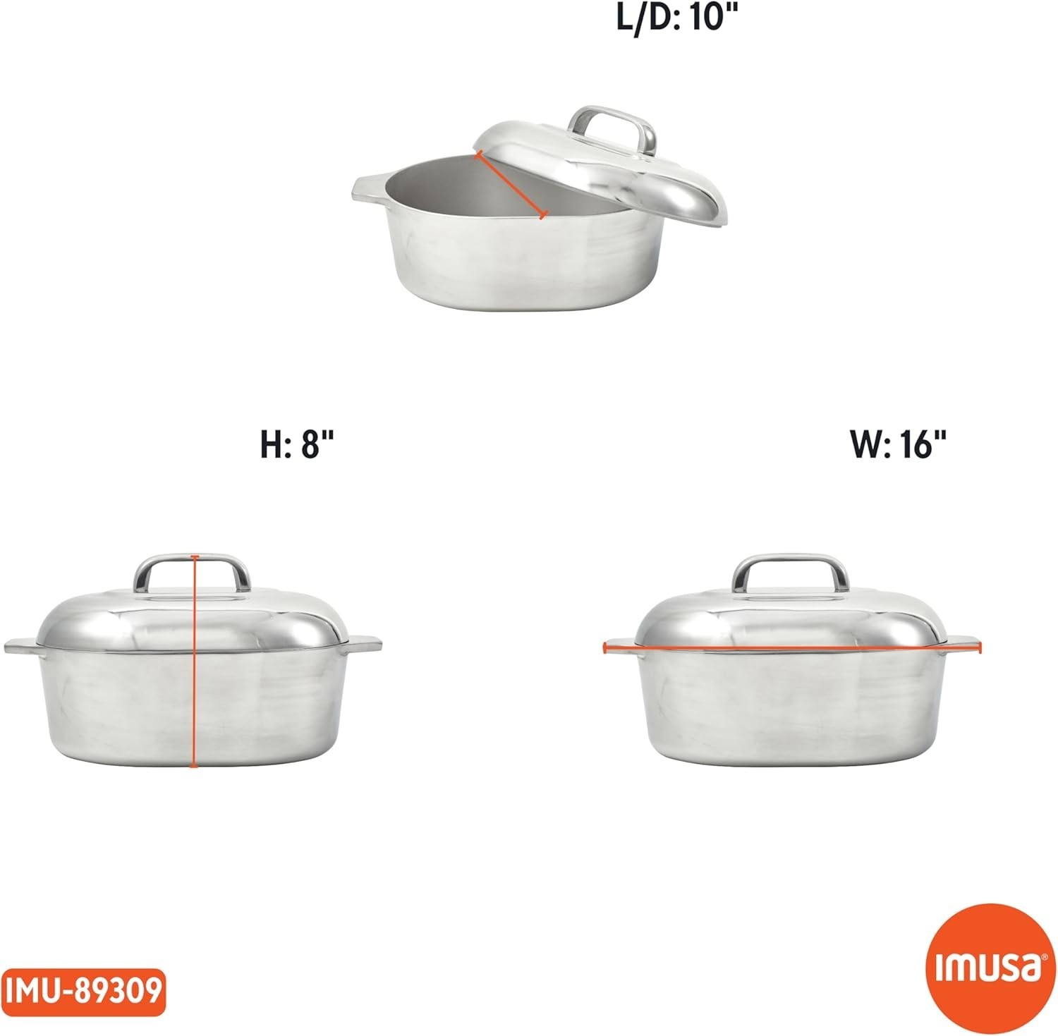 13 Inch Cajun Roaster – Stylish Cast Aluminum with Secure Carry Handles and Lid