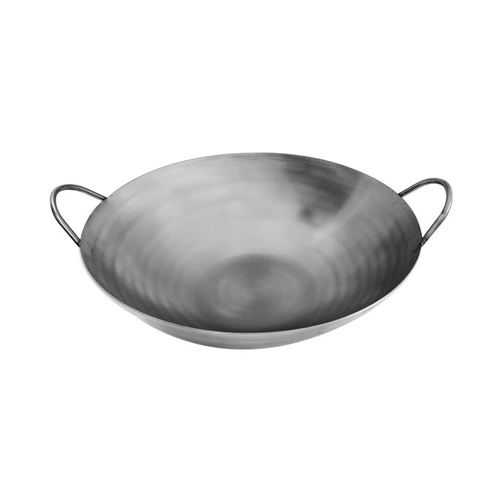 22” Carbon Steel Wok Pan Gourmet Chef Chinese Traditional Wok Cookware