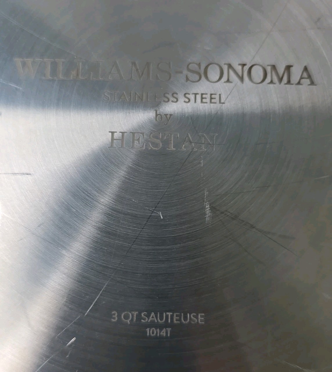 Williams Sonoma Hestan 3 QT Stainless Steel 9.5″ Casserole Pan Pot Italy #1014T