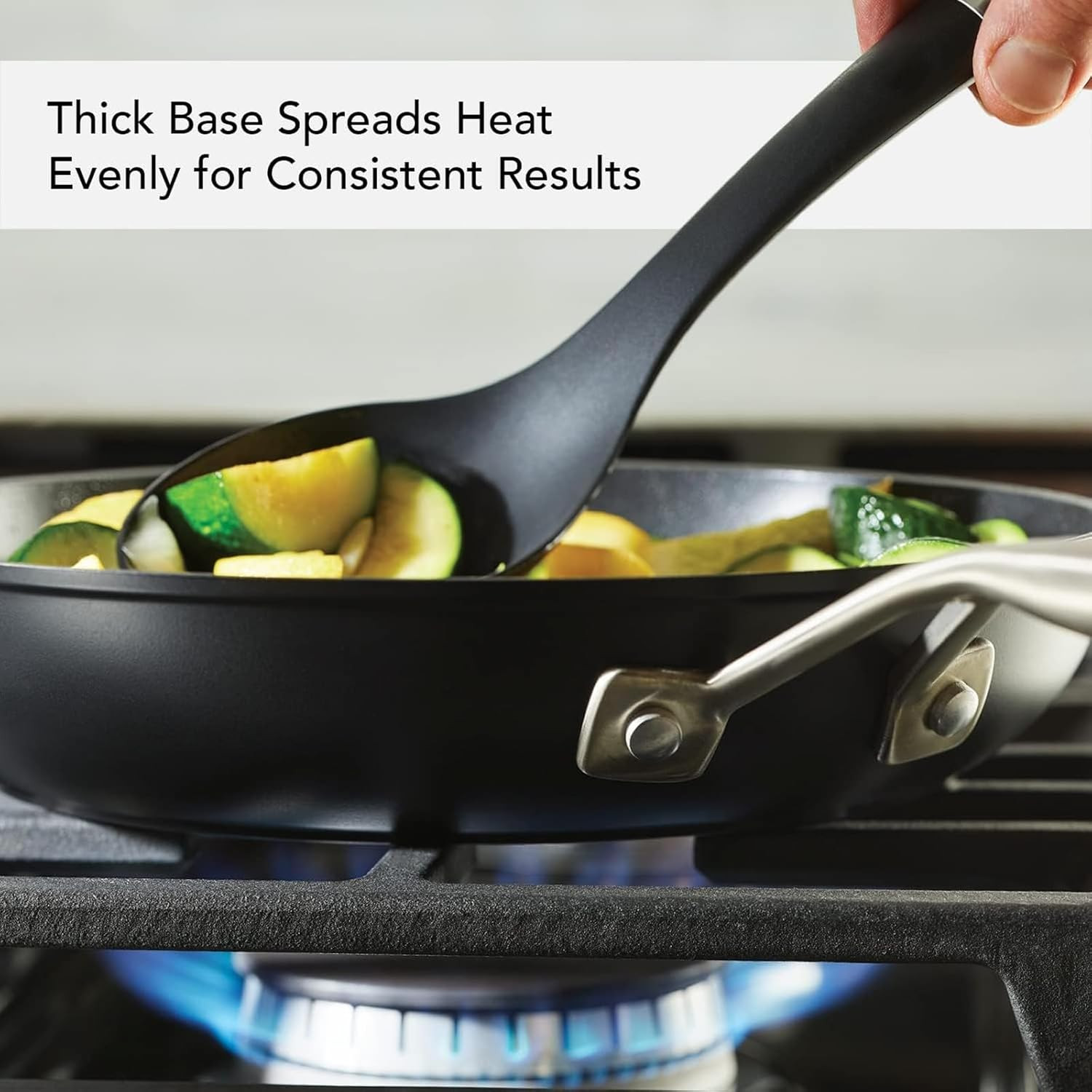 Induction Nonstick Frying Pan Set, 3-Piece, Durable & Easy-Clean, Matte Black