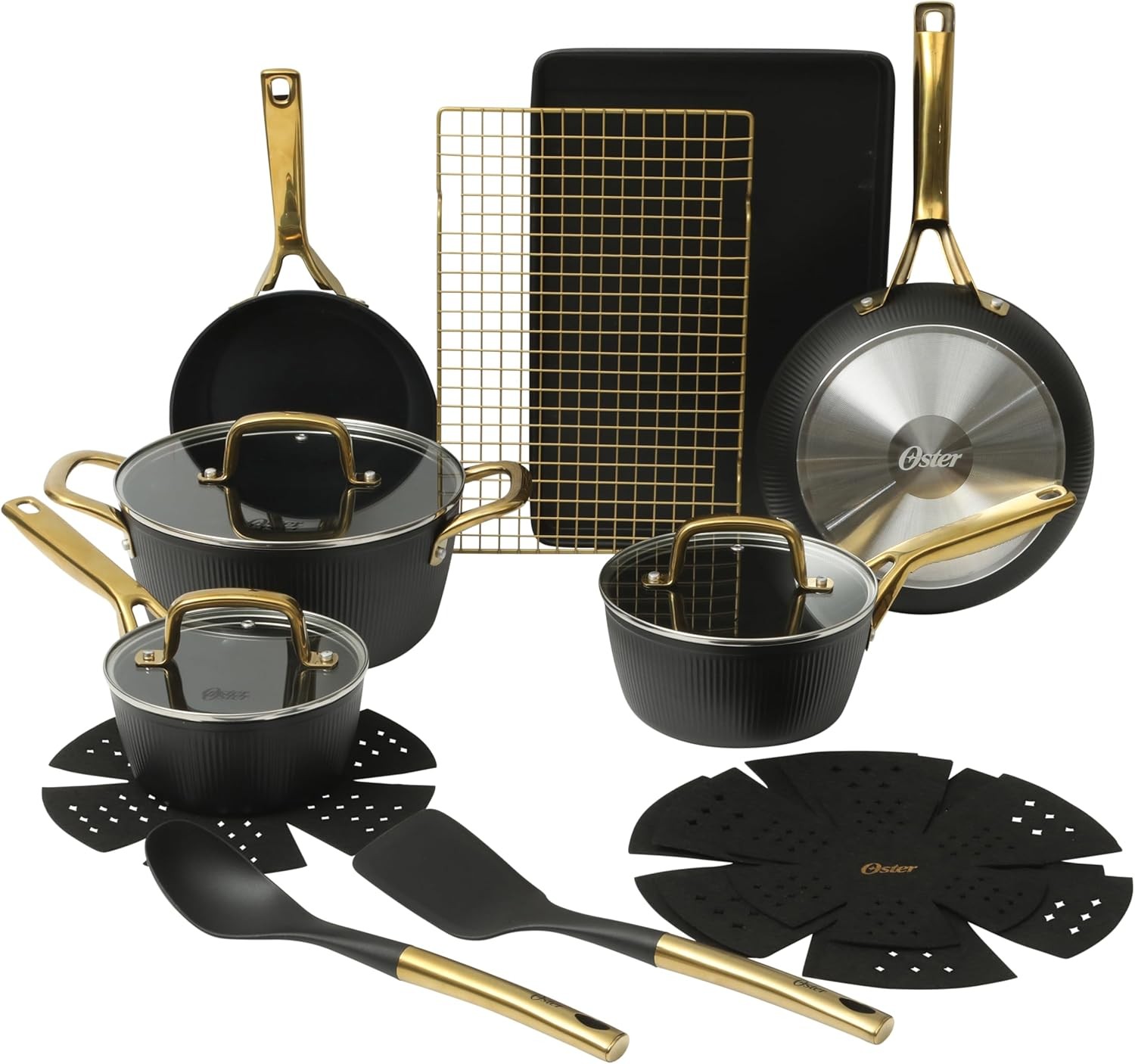 Platinum Abbottsford 16 Piece Aluminum Pots & Pans PFA Free Ceramic Non stick