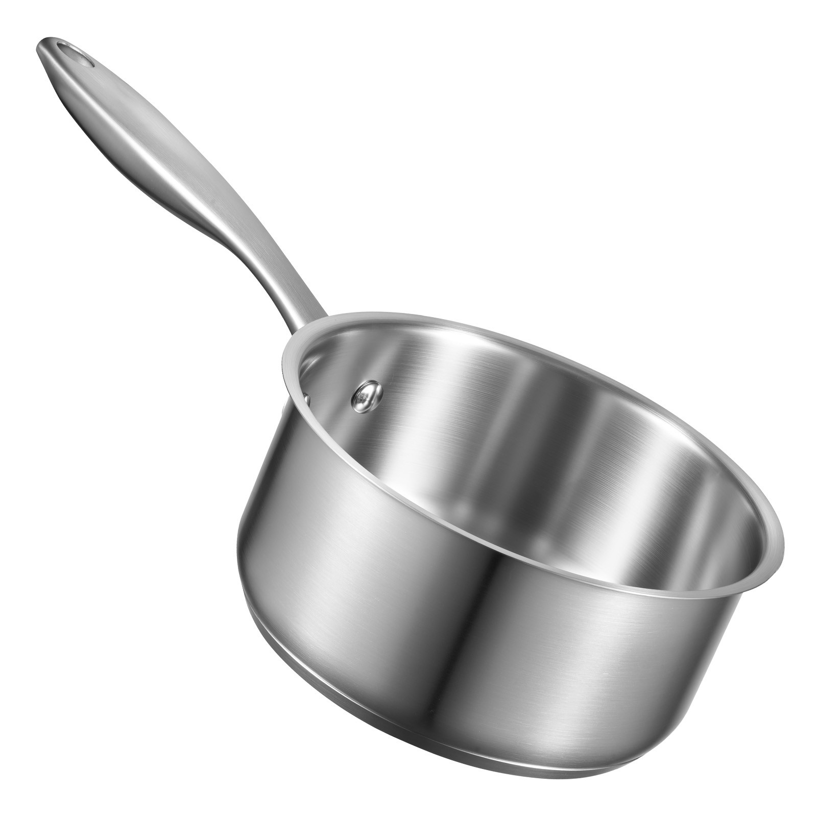 Uimoso 1.5 QT Stainless Steel Saucepan with Steamer and Glass Lid