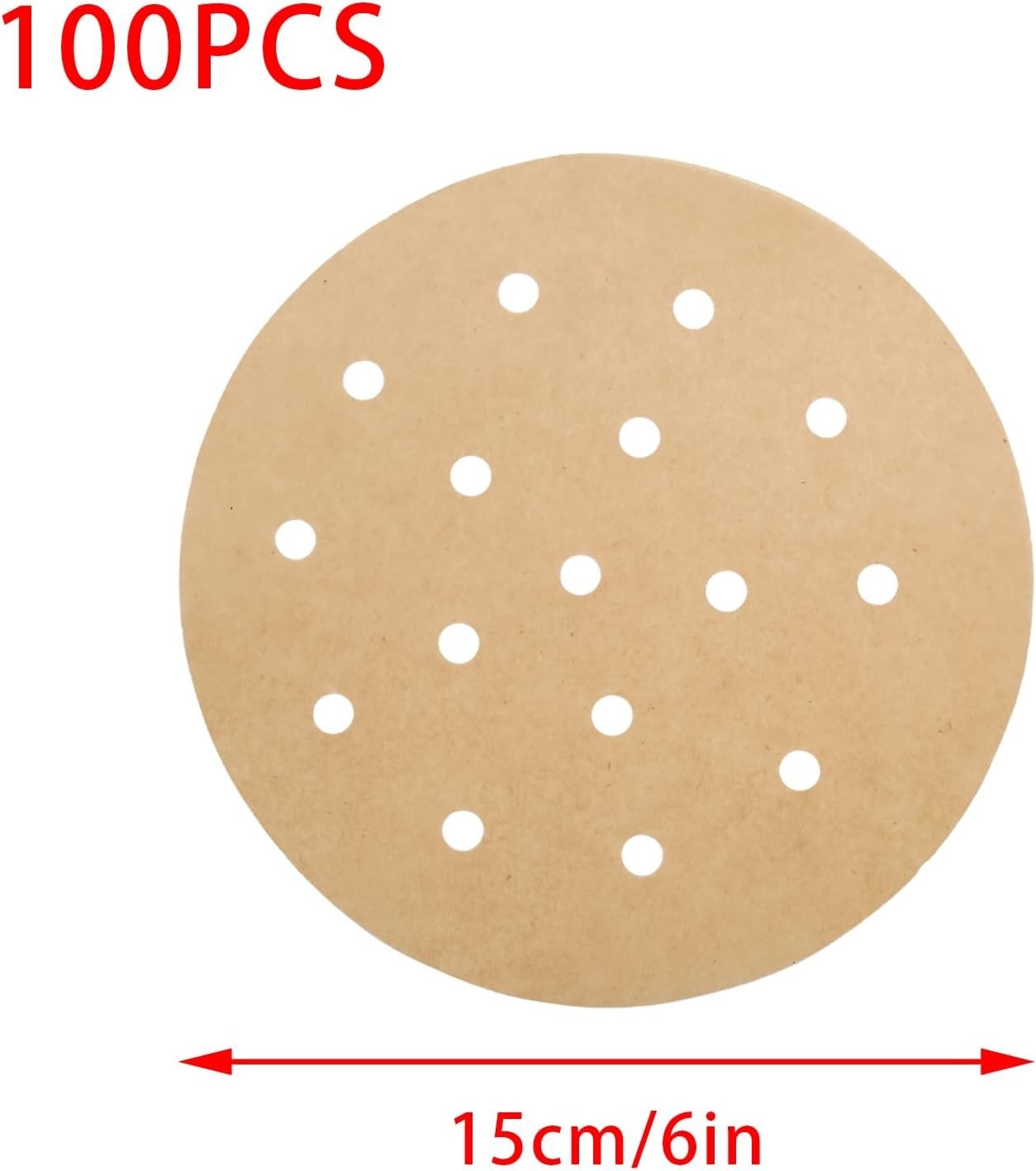 100 Count 6 Inch Eco-Conscious Bamboo Steamer Liners with Porous Design