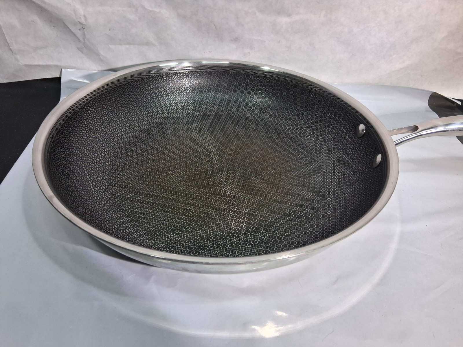 David Burke Frying Pan 12.5” Wide Tri-Ply Stainless Steel Nonstick