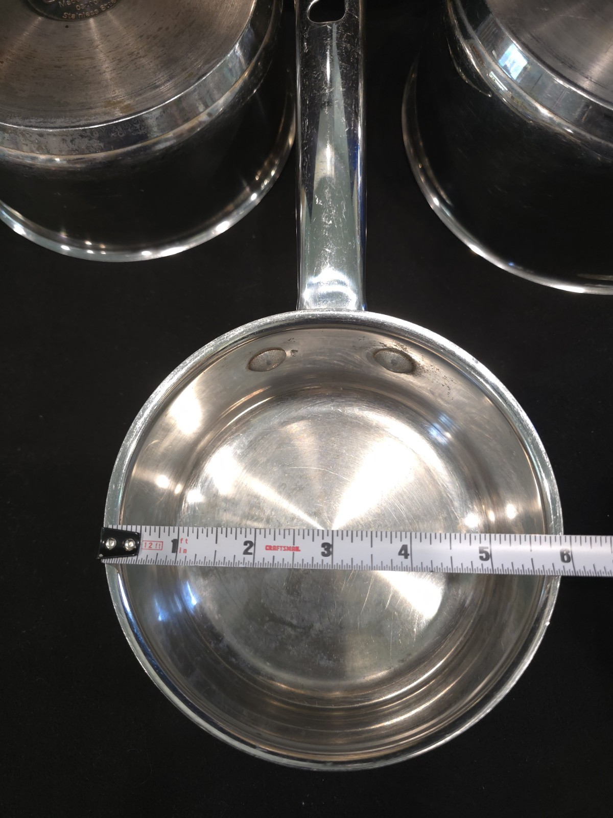 Wolfgang Puck Cafe Collection 8 piece set 18/10 Stainless Cookware Set EUC