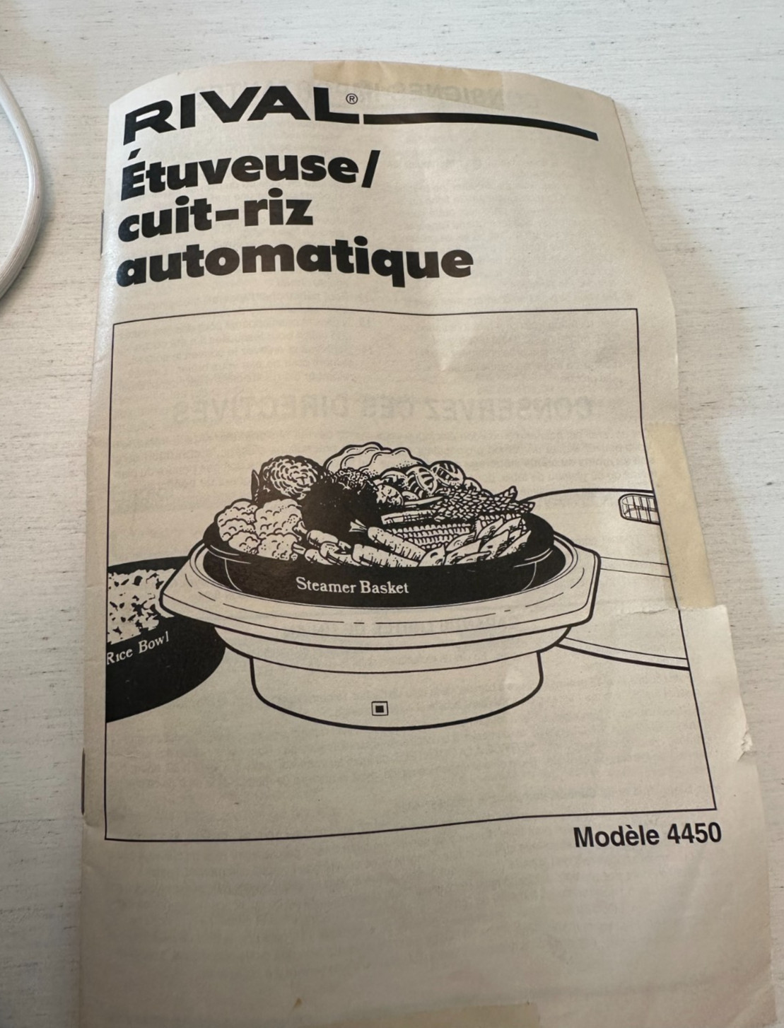 Vintage Rival Automatic Steamer Rice Cooker Model 4450 Tested Working