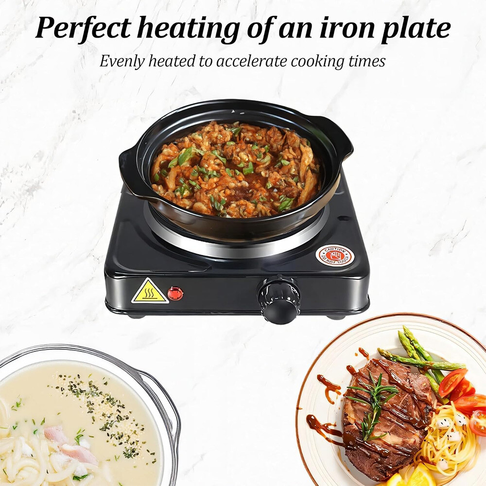 Portable Single Electric Burner Hot Plate Camping Stove 110V Outdoor Cooker