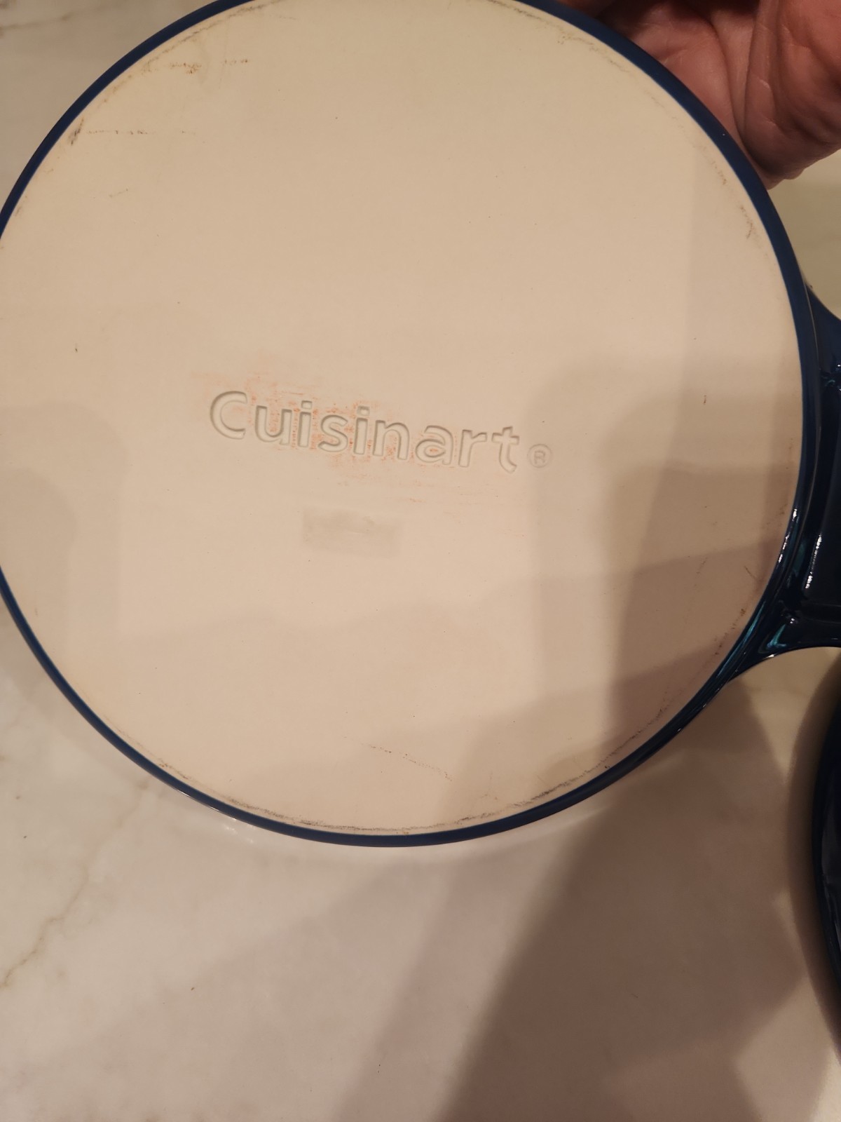 Cuisinart 1.0 Qt Stoneware Covered Baker Casserole With Lid Excellent Blue