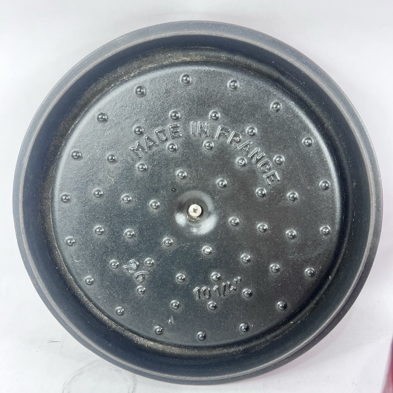 STAUB La Cocotte Deep Red Cast Iron Dutch Oven 4-qt Round #26 France