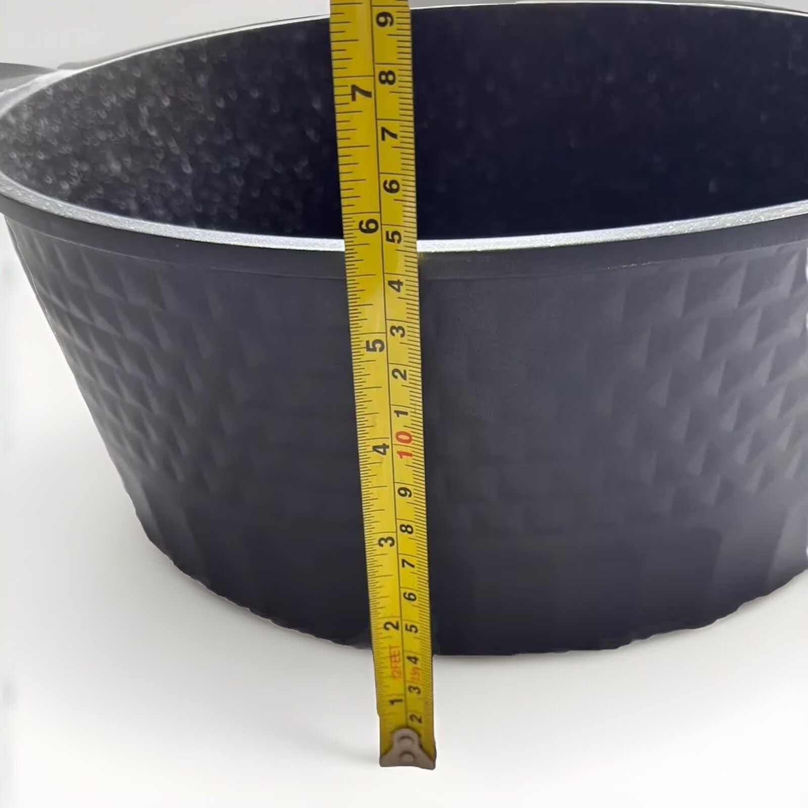 Deane & White D&W Casserole Stock Pot Nonstick With Lid 10.3-QT, 12.5” Cookware