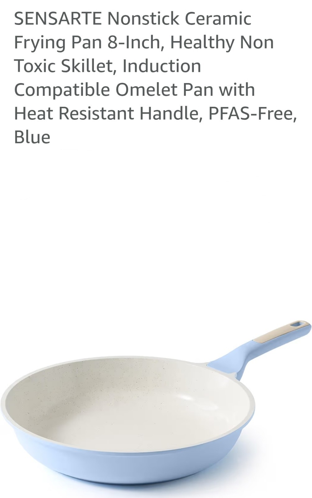 Nonstick Ceramic Frying Pan Skillet, 8-Inch Omelet Pan, Healthy Non