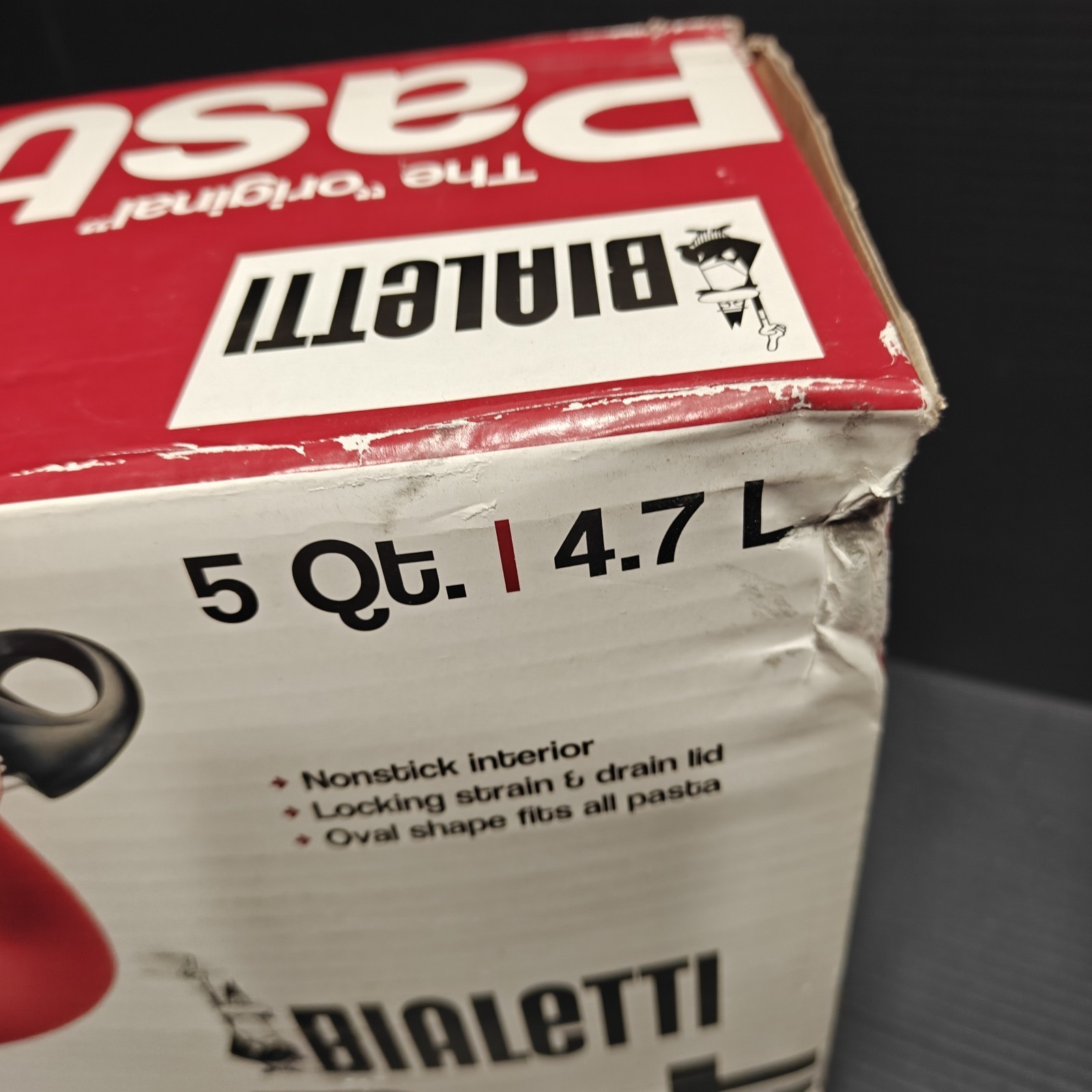 Bialetti Pasta Pot 5 Quart 4.7 L Nonstick Pan. Brand New. Never Removed From Box