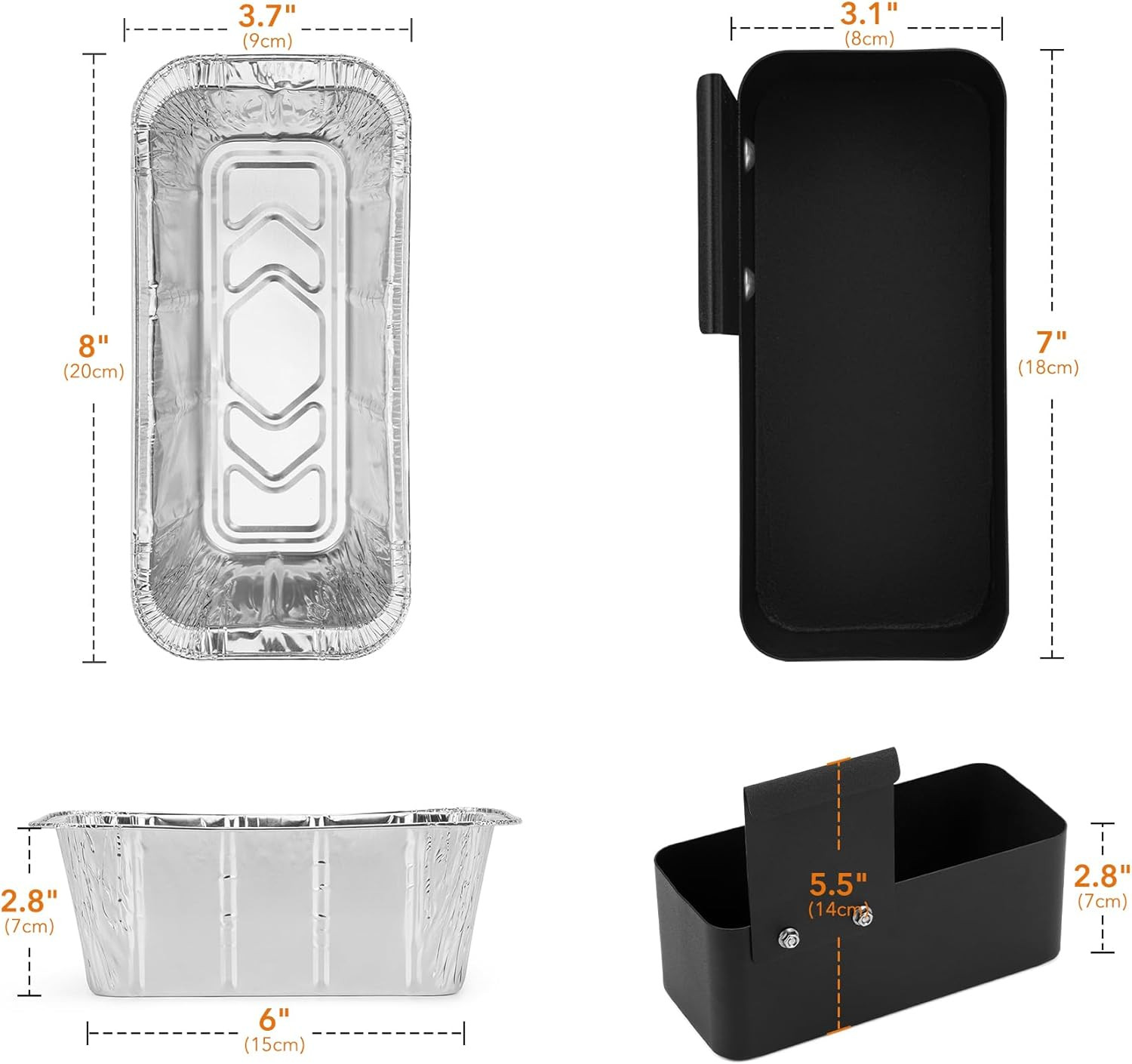 Grease Drip Pan with 10-Pack Disposable Foil Liners, Compatible with Earlier Ver