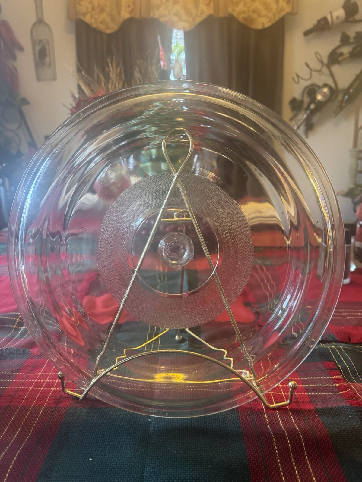 Mexico 9 Glass Lid 11 1/2 inches inside diameter and 12 1/4 outside diameter