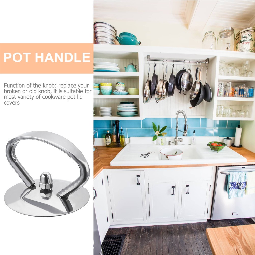 5Pcs Reusable Pot Grip Knob Set Stainless Steel Replacement for Kitchen Pots