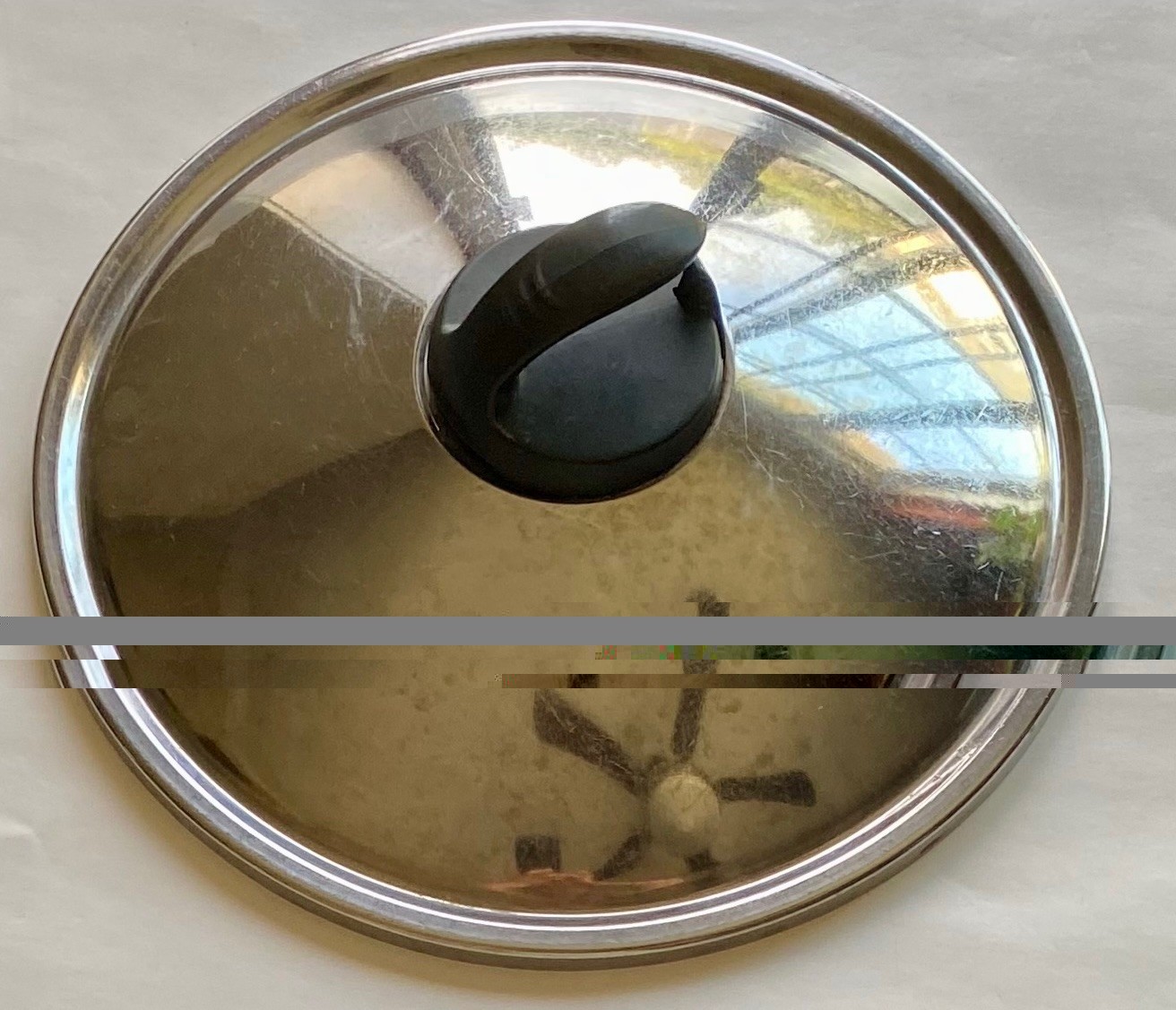 11.” Stainless Steel Replacement Pot Lid Adjustable Steam Vent Black Handle