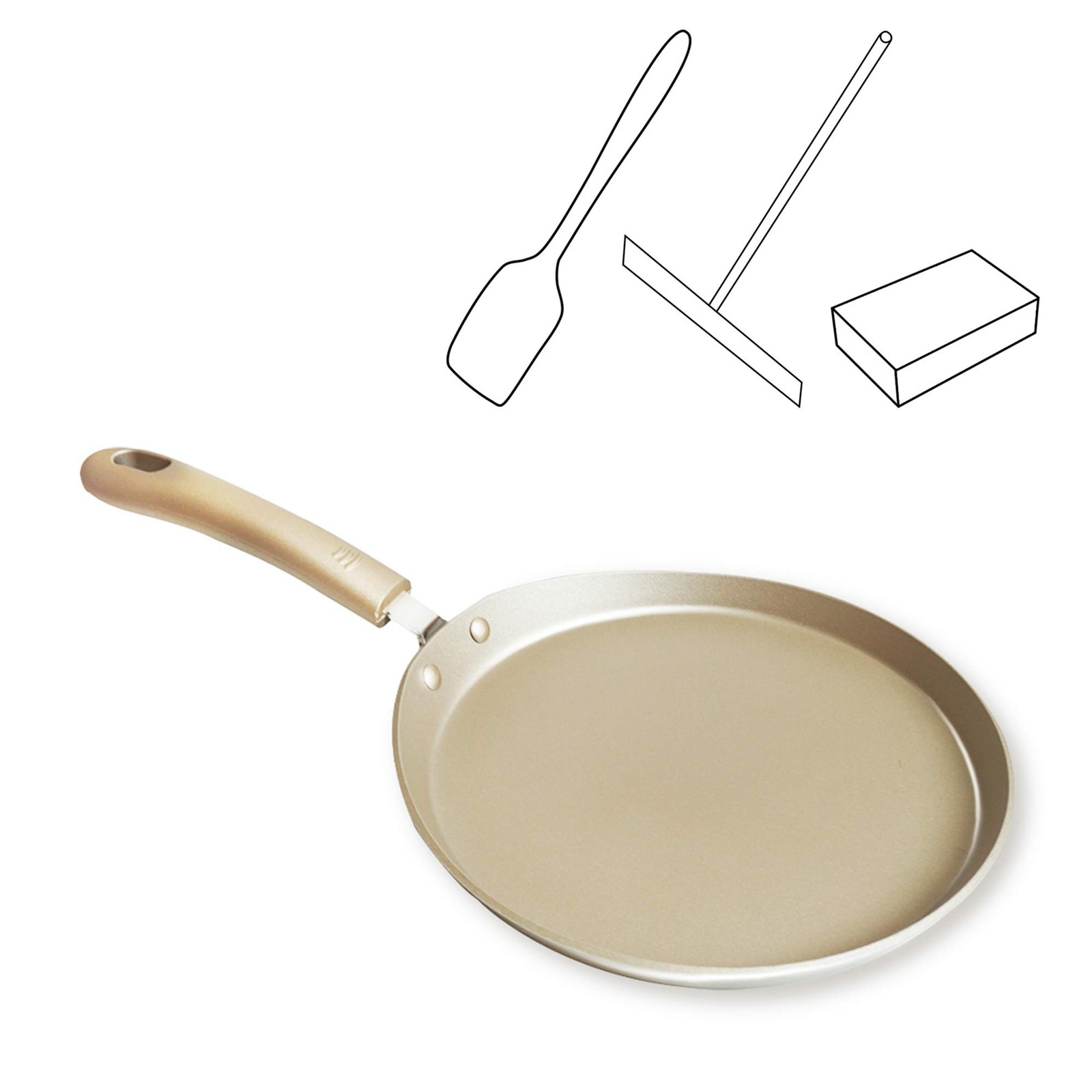 Crepes Pancake Pans Nonstick Frying Pan Induction Omelette Skillet Carbon Ste…
