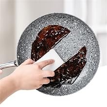 Frying Pans Set with 100% APEO & PFOA-Stone Non Stick Coating, Granite Skillet
