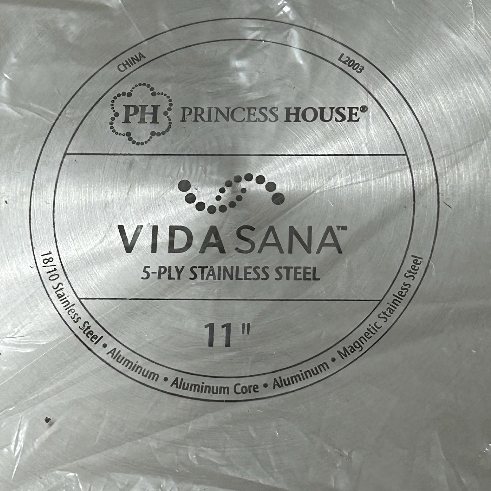 New Princess House Vida Sana 11-inch 5-Ply Stainless Steel Skillet (Item #5570)