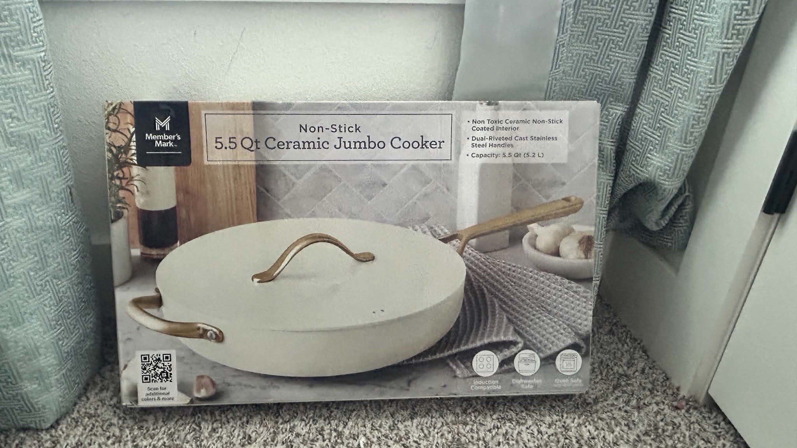 Member’s Mark 5.5 Qt Ceramic Nonstick Jumbo Cooker w/ Lid, Induction Safe