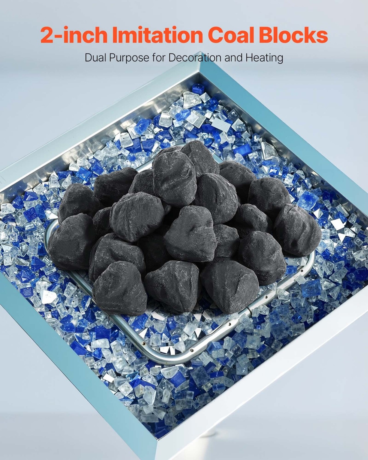 25pcs 1.2-2.0in Smokeless Ceramic Fireballs 800°C Fireplace Rocks