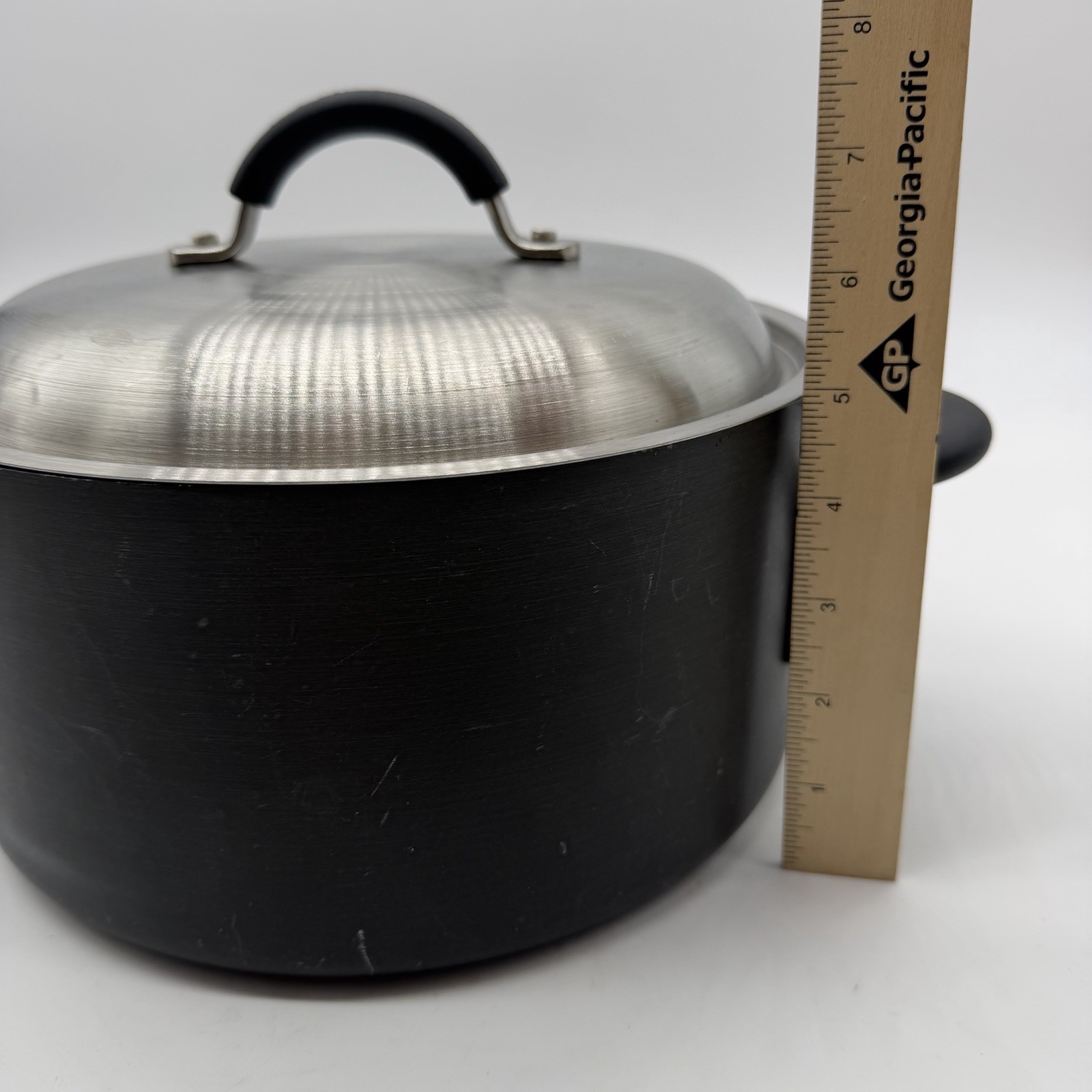 Calphalon 6 Qt Hard Anodized Covered Stock Pot w/ Lid Model 8786 Made in USA
