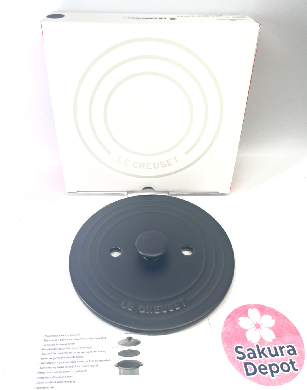 Le Creuset Inner Lid Cocotte Every 18cm Pot Inner Lid Prevents Spills Japan New