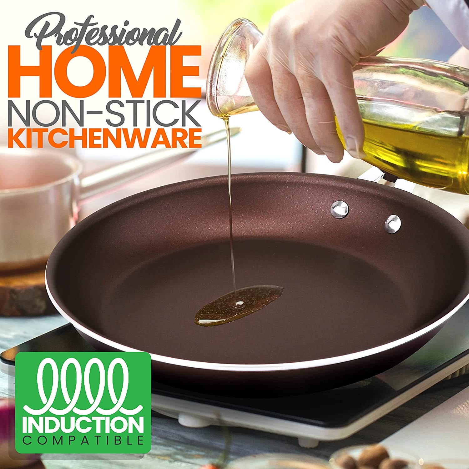 Nutrichef NCCW14SBRLFP Cookware-Large Fry Pan