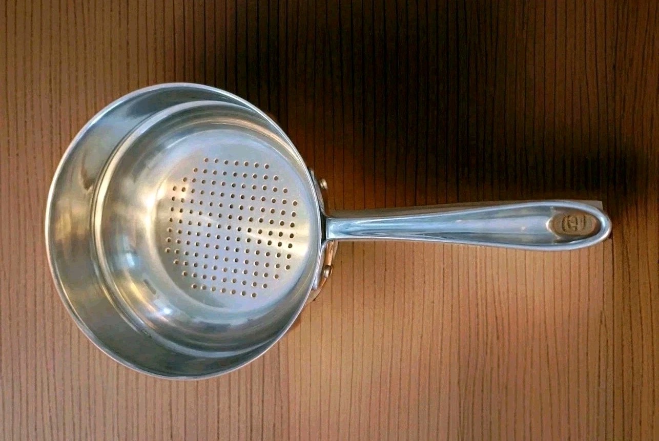 All Clad Stainless 8.5 In Diameter 4″ Tall Steamer Insert Drainer Pot 3 Qt