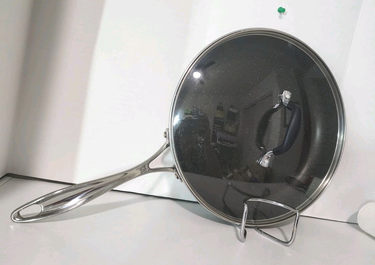 J.A. Henckles 12 inch/30cm Aluminum Non Stick Skillet Made In Italy, w/Glass Lid