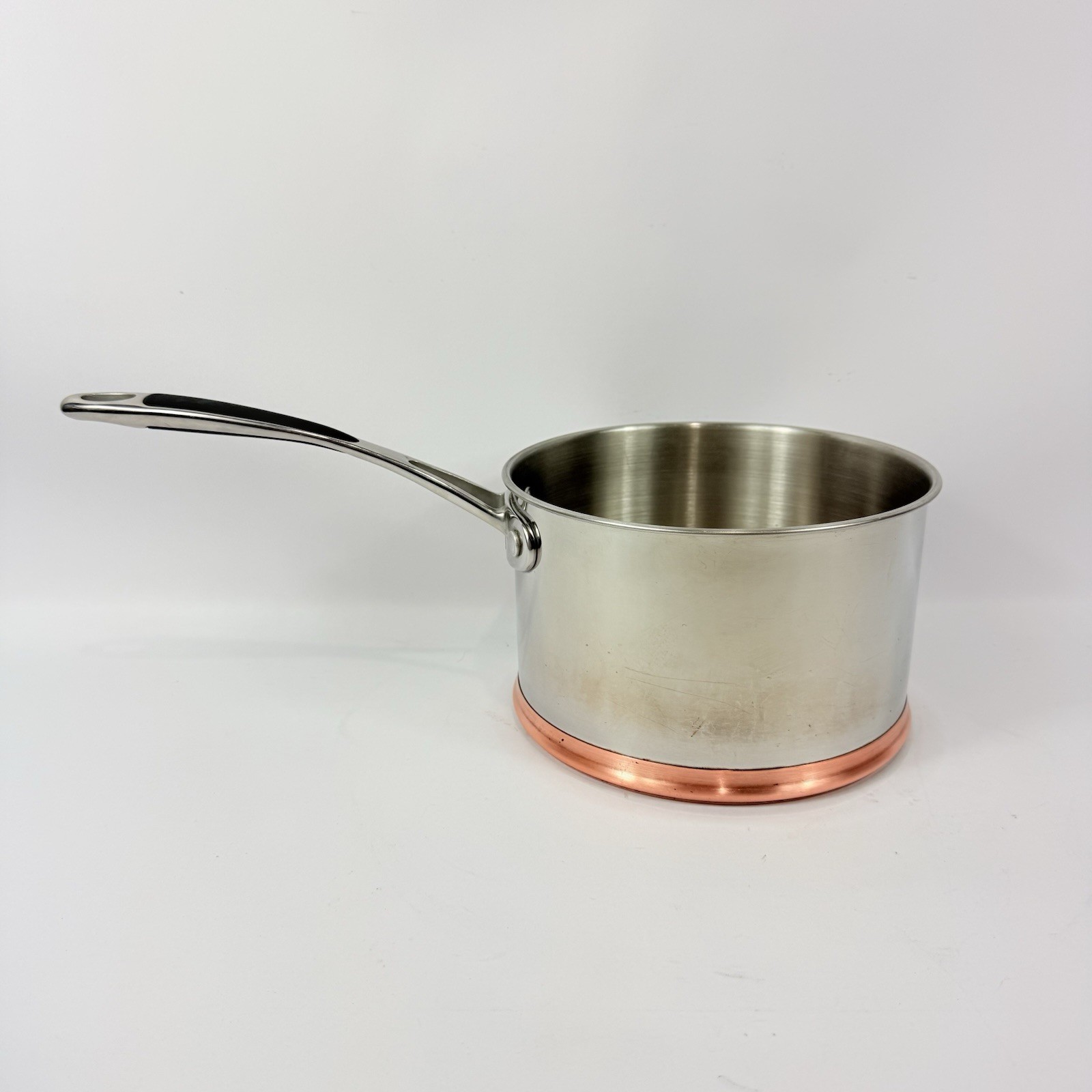 RK Real Kitchen Copper Bottom Large Stock Pot 7 x 4.5 Inches Stainless NO LID EX