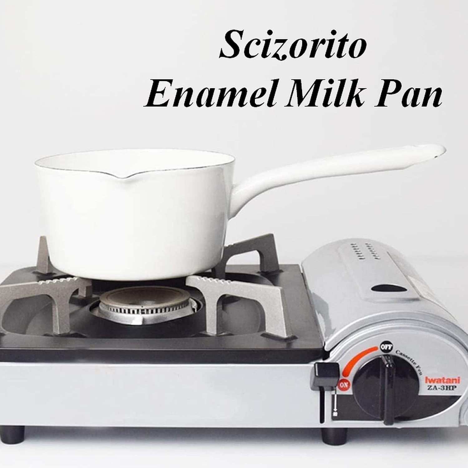 1.2L Enamel Milk Pan, Nonstick Milk Pot with Pour Spouts, Even Heat Conduction,