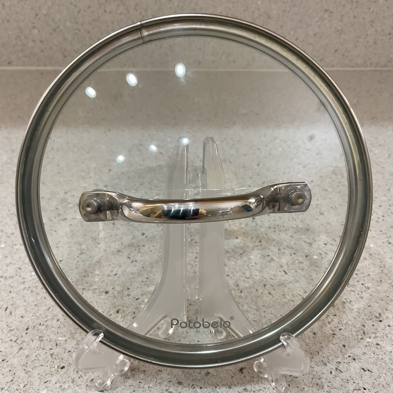 Potobelo Glass & Stainless Steel Cookware Replacement Lid 6.25” ID 6.75″ OD