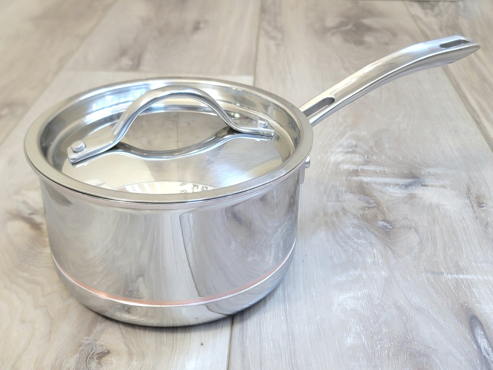 Kirkland Signature Heavy Duty Stainless Steel Copper Core 2qt Saucepan with Lid