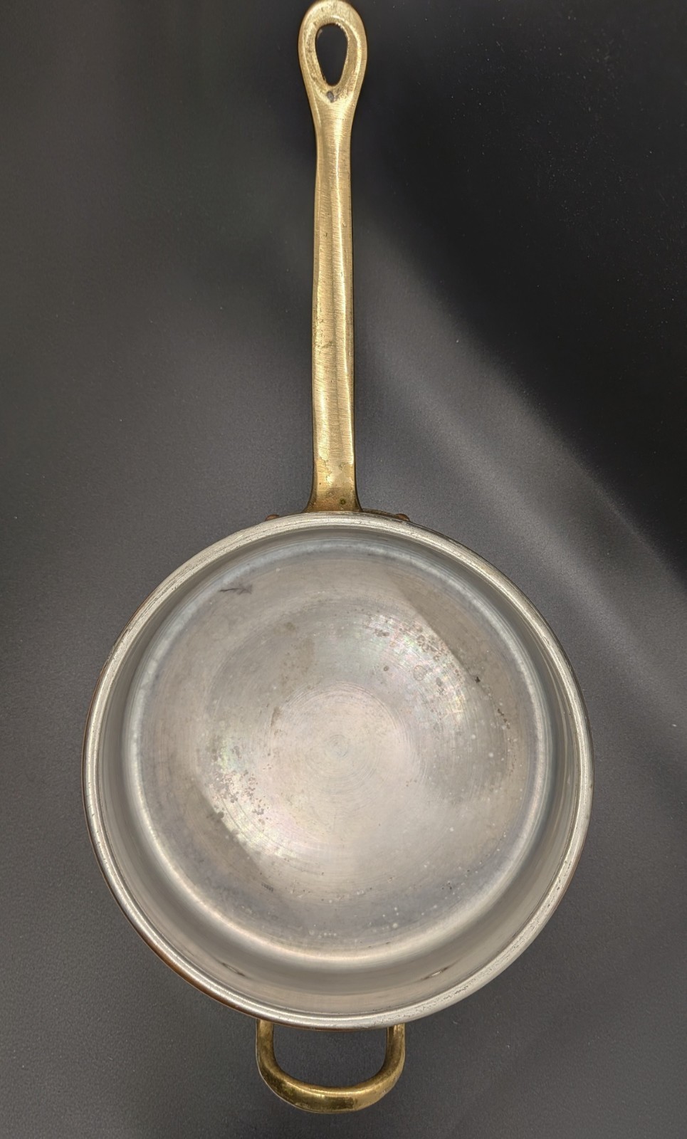 VTG Taurus Copper Pot with Lid, Brass Handles, Tin Lining, Made in Portugal