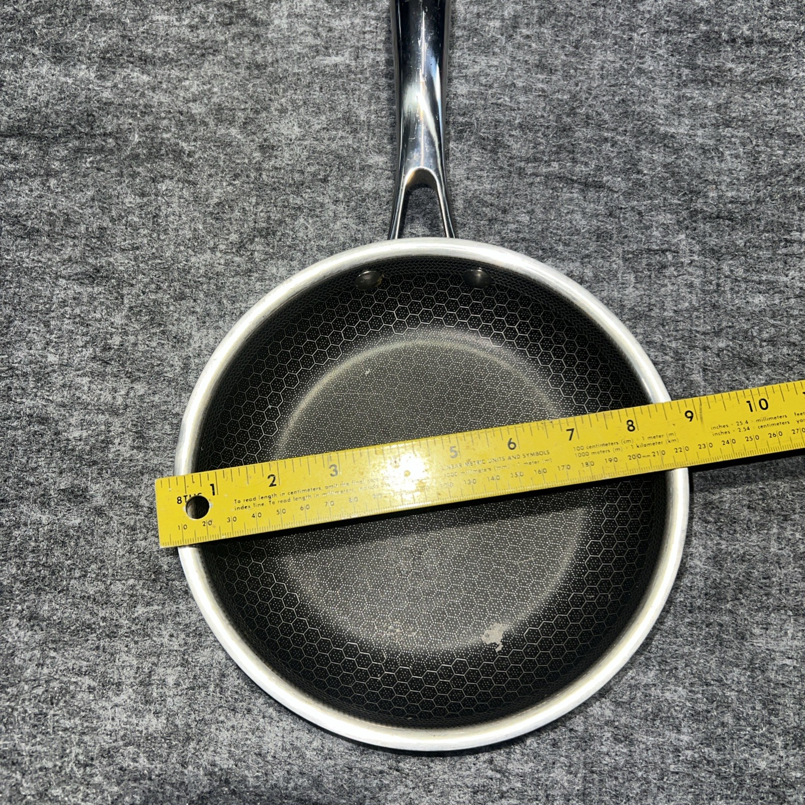 HEXCLAD 8″ Fry Pan Hybrid Stainless Steel Non-Stick Frying Pan No Lid