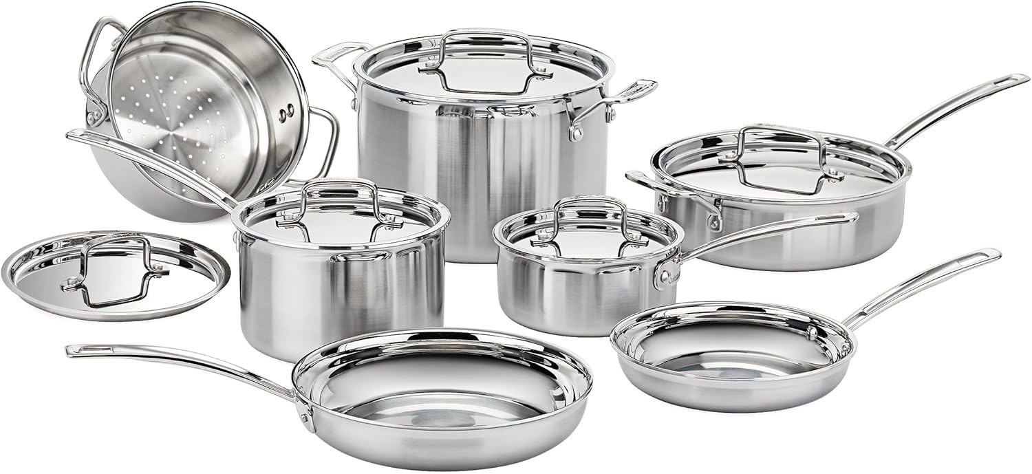 12-Piece MultiClad Pro Triple Ply Stainl Stainl Steel Pots