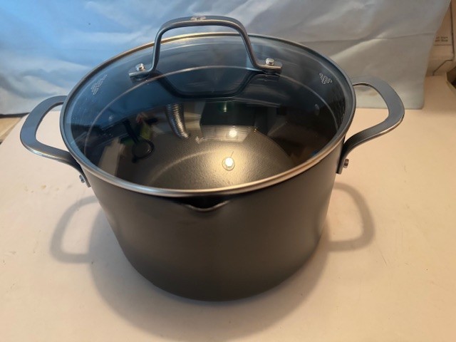 NEW Calphalon® Hard-Anodized Aluminum Nonstick 6 QT STOCK POT W/ STRAINER LID