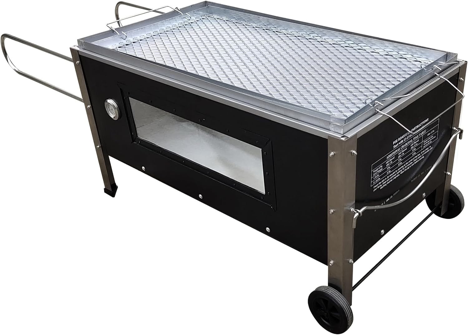 Bene Casa Black Caja Asadora Roasting Box with Window, 100lb