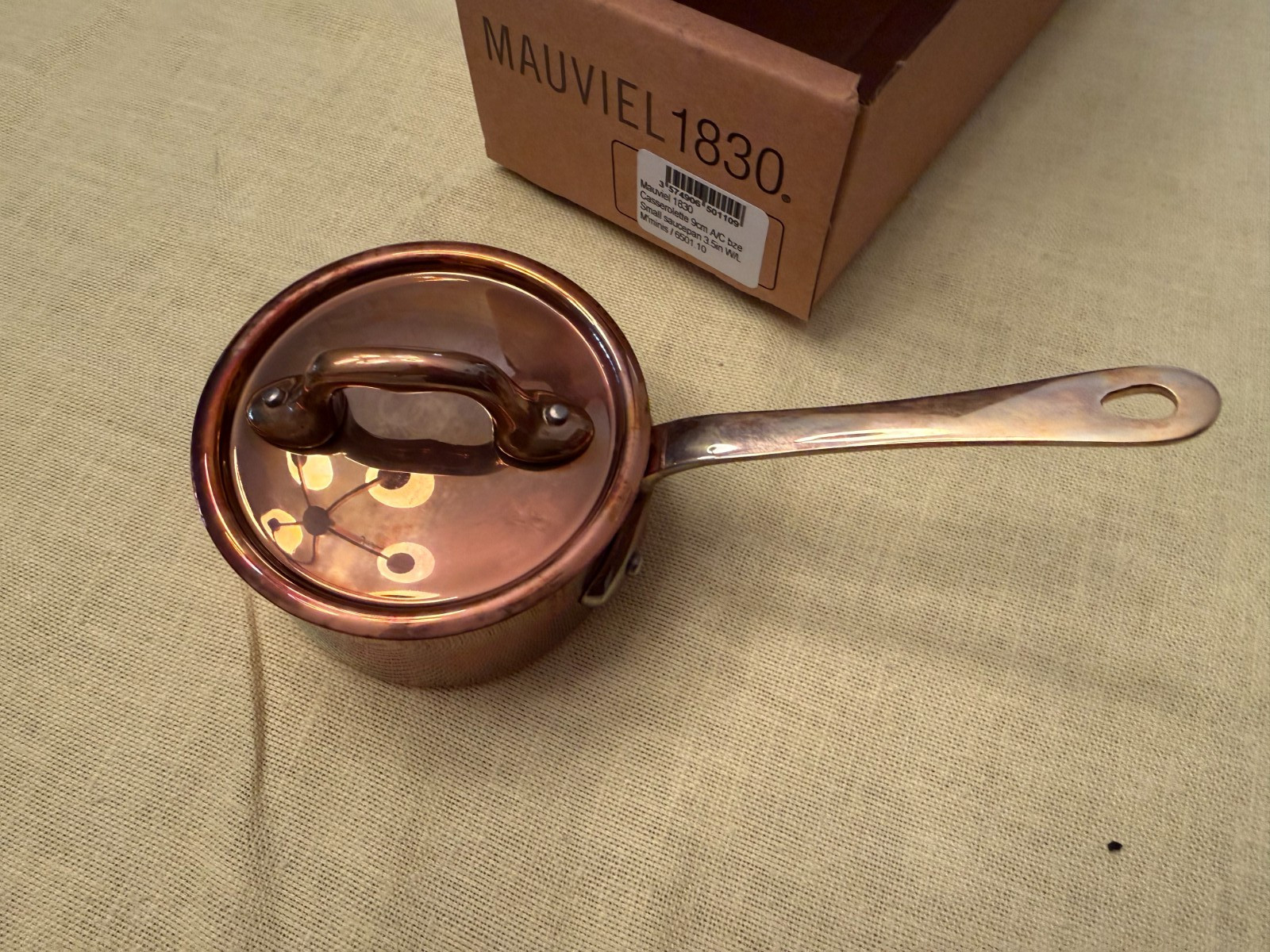 Mauviel 1830 Copper Sauté Pan with Lid 9cm BRAND NEW!!!!